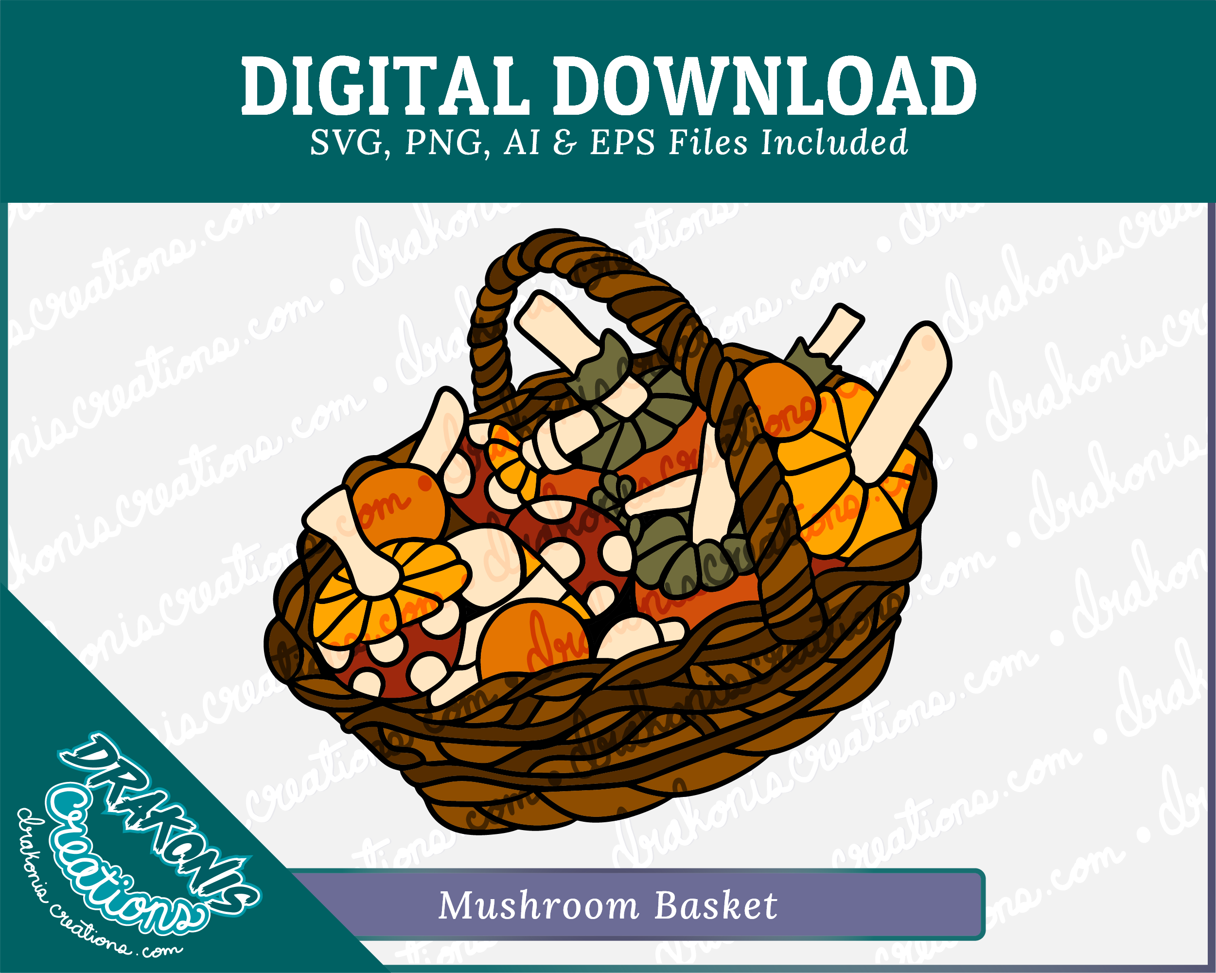 MushroomBasket-ByDrakonisCreations-Cover