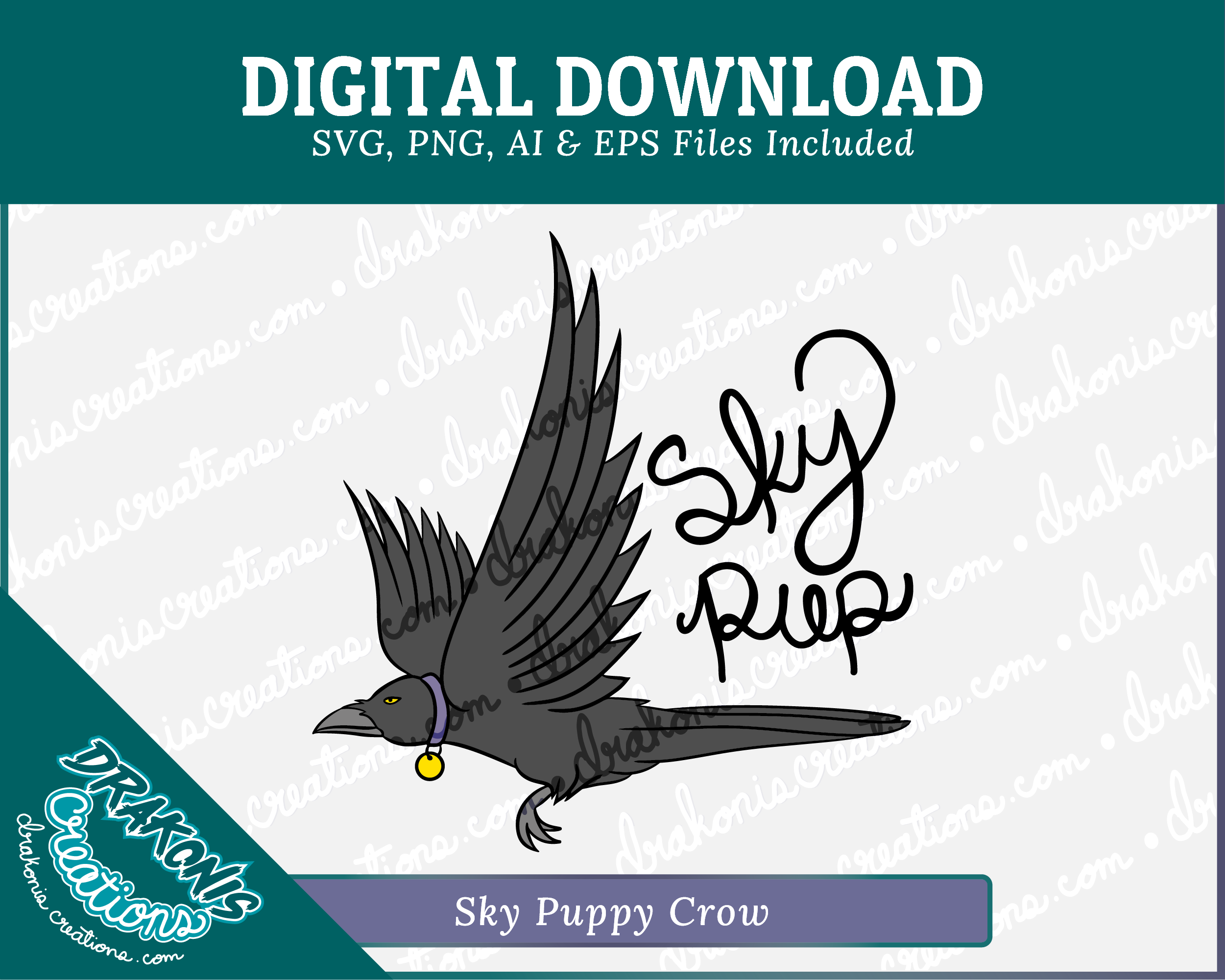 SkyPuppyCrow-ByDrakonisCreations-Cover
